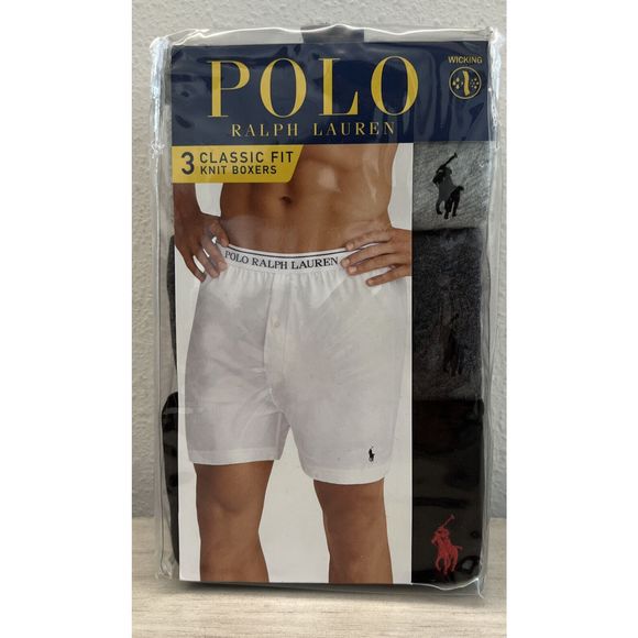 Polo Ralph Lauren Men’s Sz L Classic Fit Knit Boxers 3 Pk. Underwear 100% Cotton - Picture 4 of 8